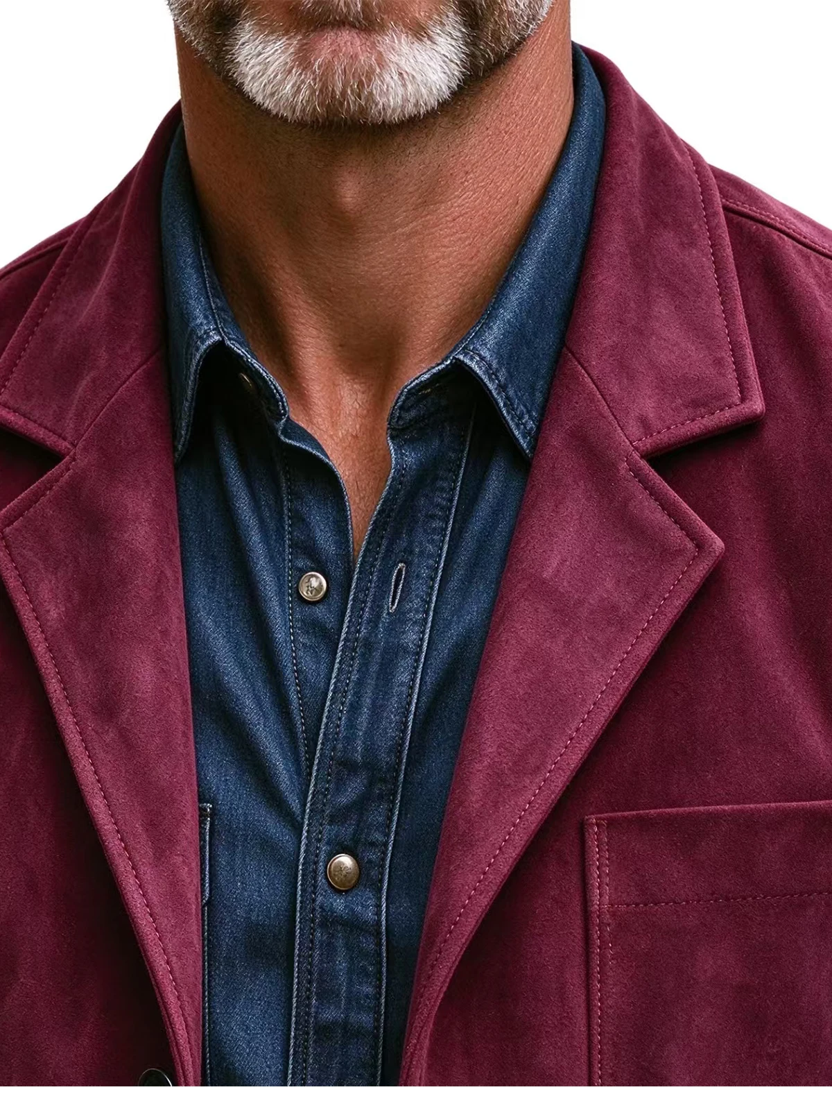 Men's Vest Lapel Faux Suede Sleeveless Coat With Multi Pockets Workwear Vest Western Retro Vest For Christmas Casual Outdoor
