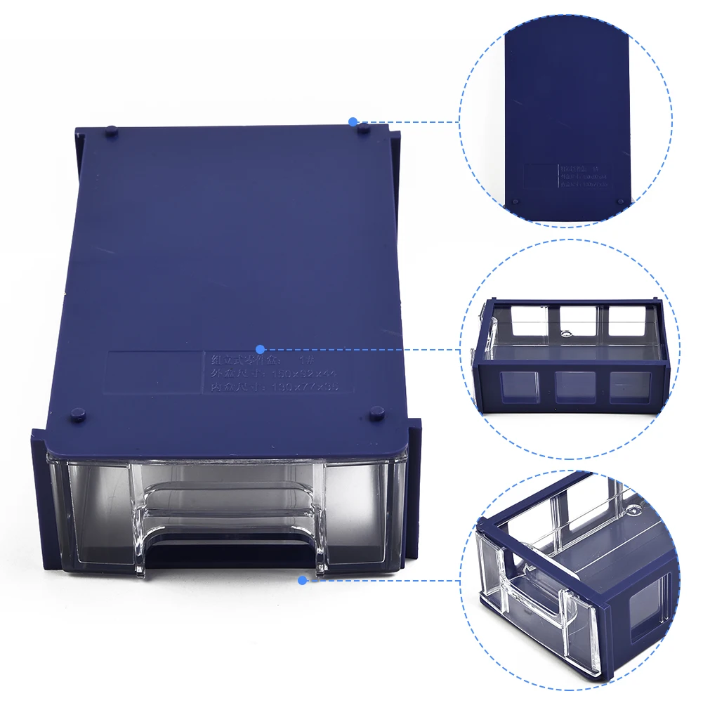 Scatola impilabile contenitore di stoccaggio Hardware antipolvere supporto per attrezzatura da pesca cacciaviti strumenti Hardware cassetto scatola addensata
