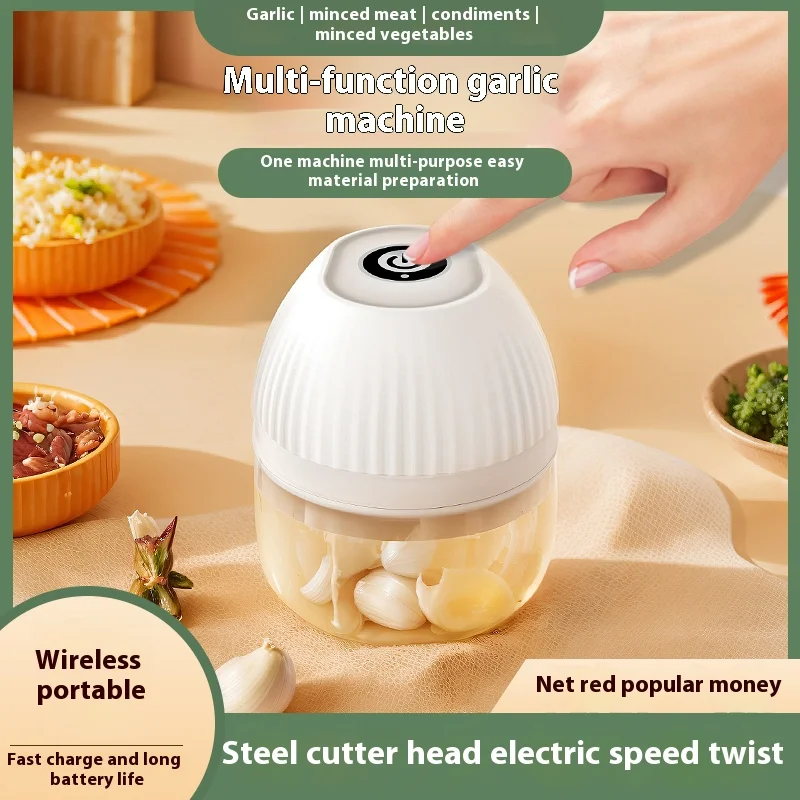 

USB Portable Meat Grinder Vegetable Chopper for Kitchen Gadgets Electric Kitchen Food Chopper Mini Garlic Masher crusher