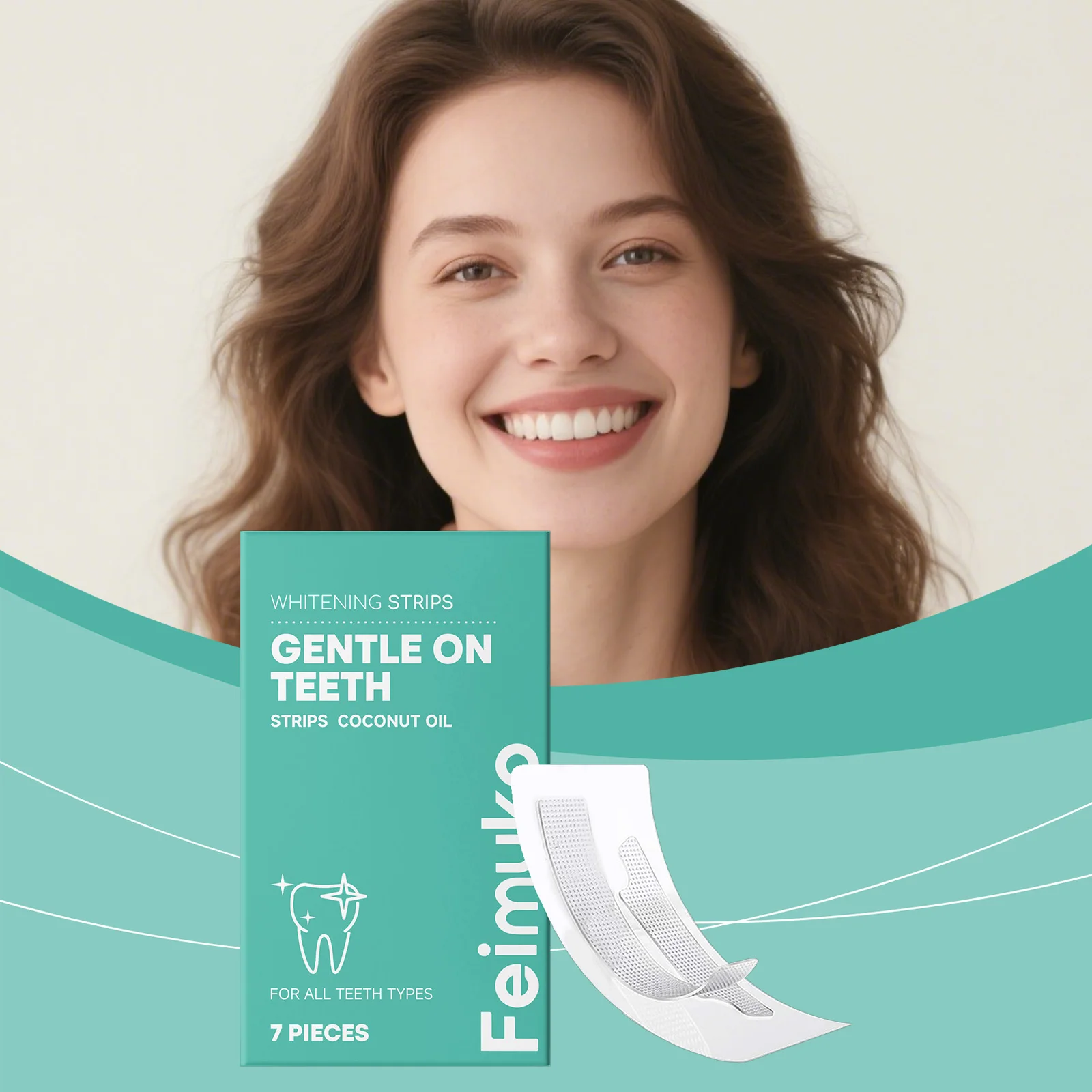 Coconut Oil Teeth Whitening Strips Gentle On Teeth Help Reduce Surface Stains Comfortable Fit For All Teeth Types Home Oral Care