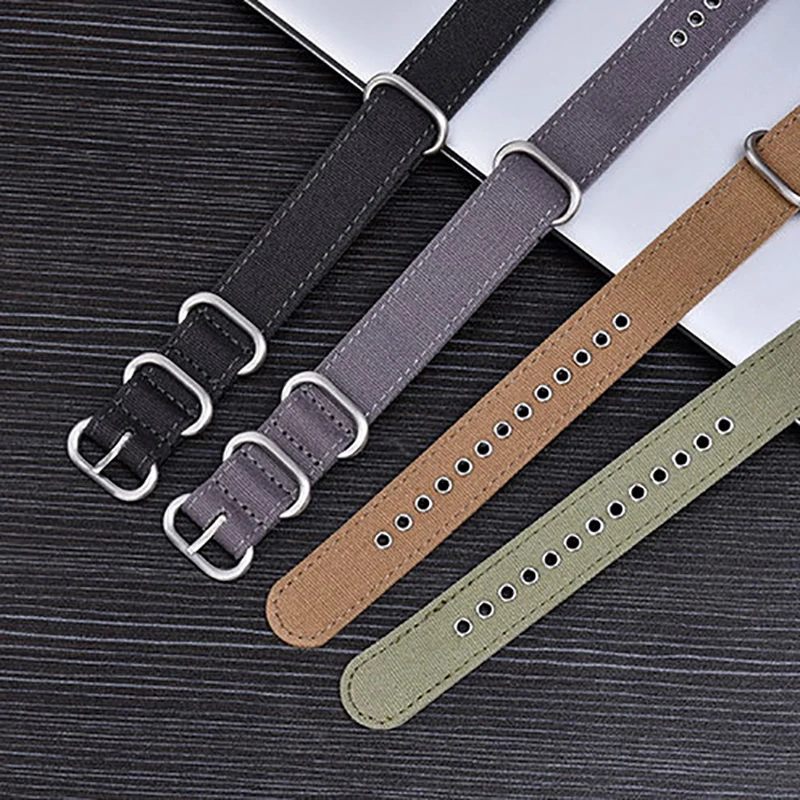 18mm 20mm 22mm Nylon Canvas Strap Band Ring Buckle for Omega Sport Universal Bracelet for Huawei Watch Gt2 Gt3 Watch Accessories