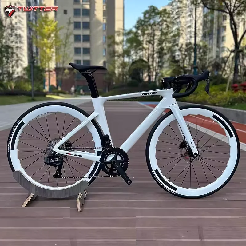 

2025 TWITTER Лидер продаж, легкая карбоновая колесная пара 700C, 12*142, дорожный велосипед с дисковым тормозом, колеса 50 мм, карбоновые колеса со ступицей RS-H290