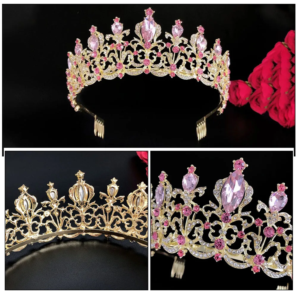 

Elegant Bride Crown Wedding Bridal Headdress Exquisite Decor Party Women Headdress High Quality Durable Stylish Simple Design