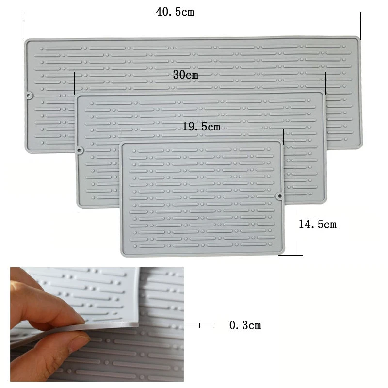 

S/M/L подушечки для сушки чашек, силиконовый коврик для сливной доски, складной термостойкий прямоугольный экологически чистый сушилка для кухни