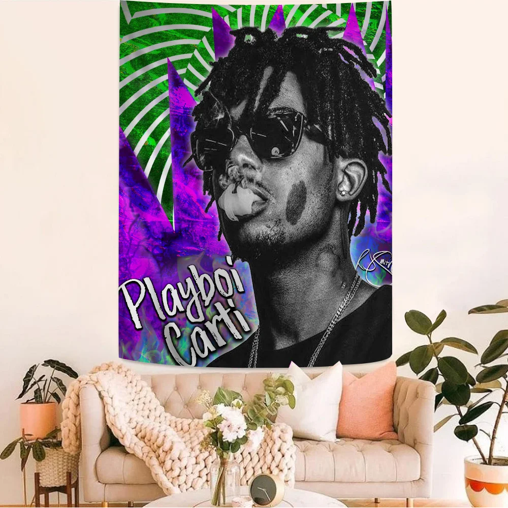 P-Playboi C-Carti Hanging Bohemian Tapestry Hanging Tarot Hippie Wall Rugs Dorm Japanese Tapestry