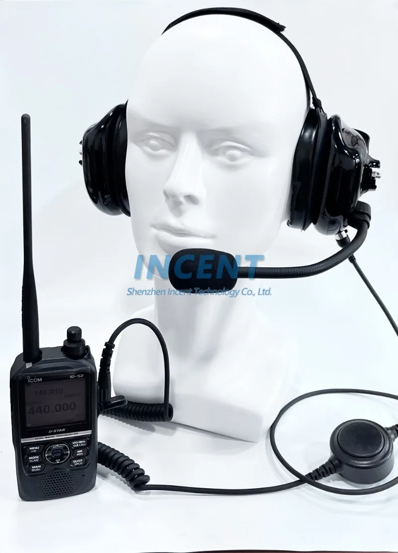 

VOIONAIR Two Way Radio Headset with Noise Cancelling Microphone&big Around PTT, Icom ID-52A ID-52E Plug, XLR 5 Pin Jack