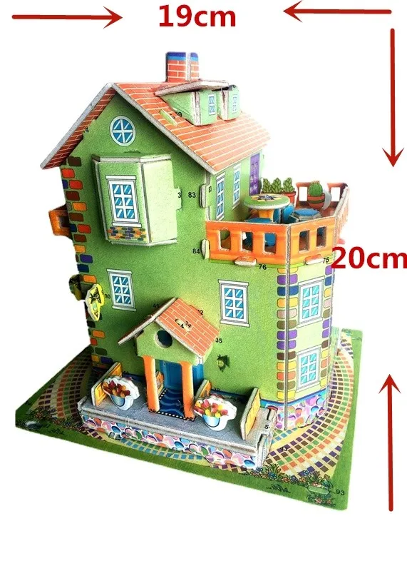 Paper tie pet house small villa burning paper money to do seven Qingming sacrifice pet finished paper house