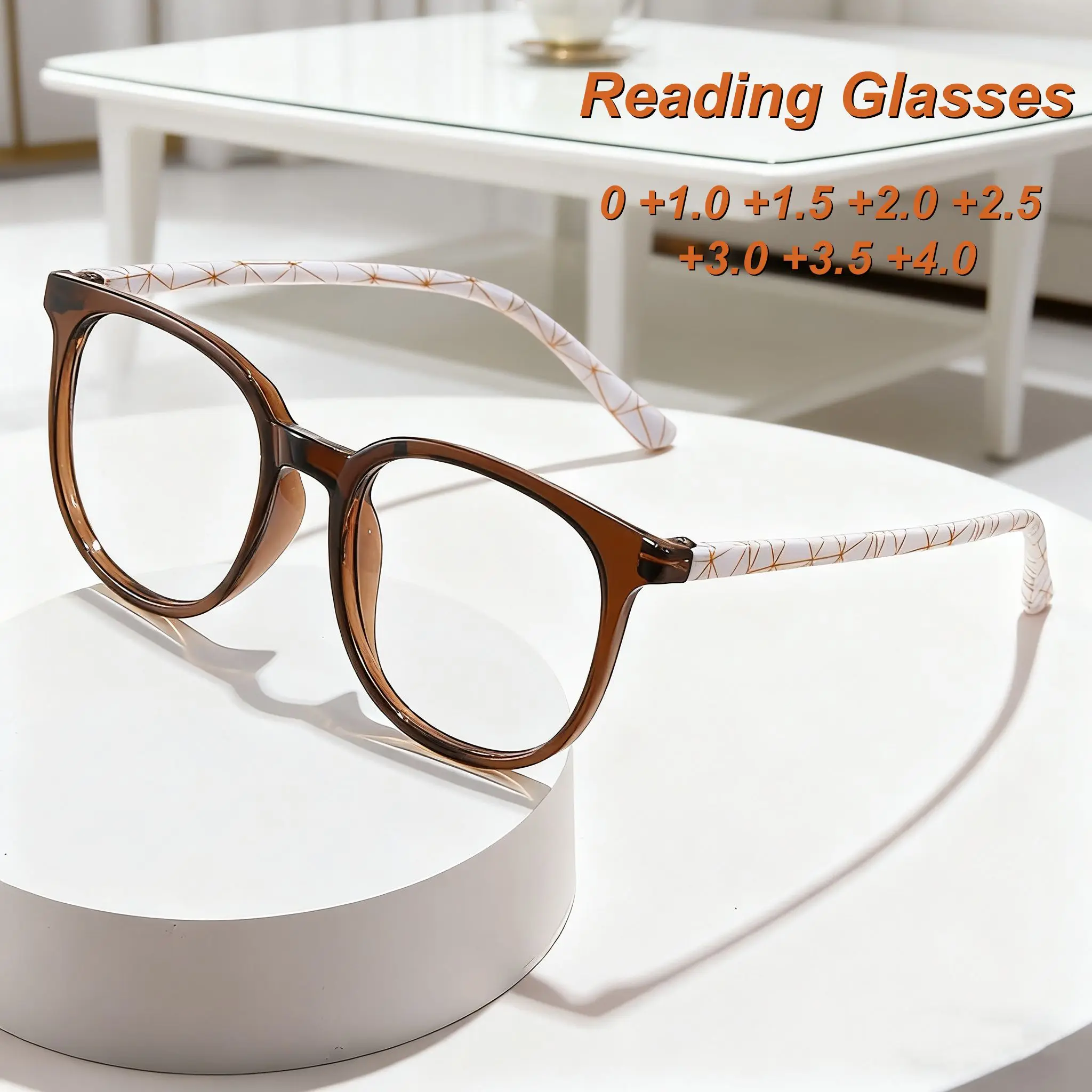

New Fashion HD Large Frame Women's Reading Glasses Ultra Light Neutral High Quality Anti Blue Light Presbyopia Glasses