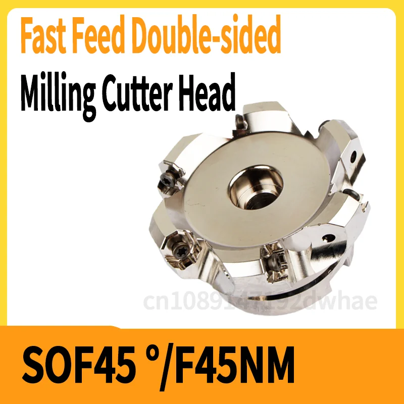 SOF45 °/F45NM Fast Feed Double-sided Milling Cutter Head Octagonal Heavy-duty Cutting Tool Head Adapter Blade ONMU050505/ONMU08