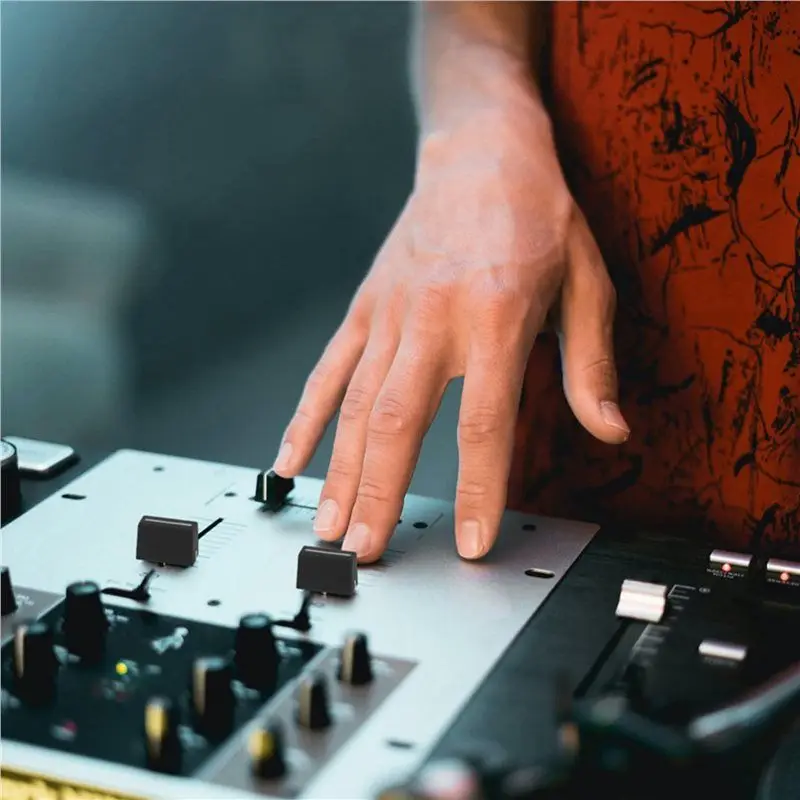 B48A 15 قطعة مقابض ترويسة عالمية غطاء ترويسة مستقيم منزلق الجهد غطاء لوحدة تحكم DJ خلاطات وحدة التحكم DJM ، DDJ ، XDJ #5