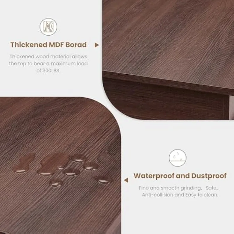 Farmhouse Dining Table for 6-8 People, 70.87" Long Rectangle Dining Table, Rustic Wood Kitchen Table with Sturdy V-Legs,