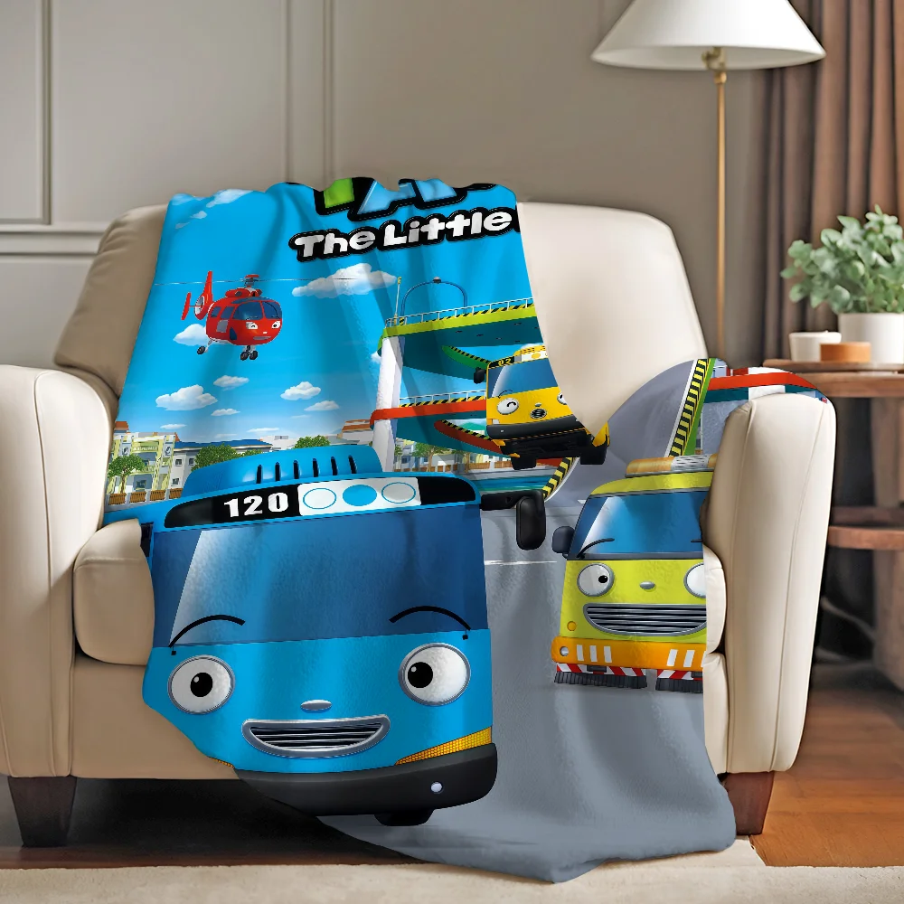 Tayo The L-little Bus Child Wool Blanket Warm And Soft Suitable For Bedroom Living Room Sofa Bed Office Travel Camping