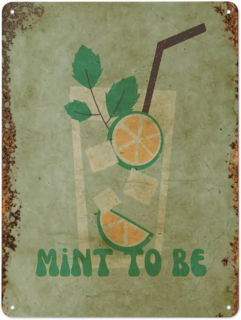 Mint to Be Mojito Cocktail,Cocktail lovers gift,bar Wall art decoration,Vintage metal tin logo Women's gift,bedchamber Styli