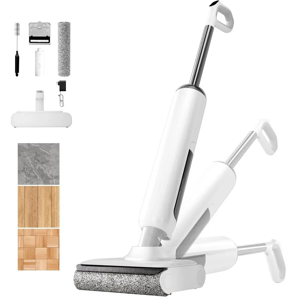 Wet Dry Vacuum Cleaner, 180°Lie-Flat Vacuum Mop All in One with Auto Self-Cleaning, Smart Floor Cleaner Machine for Hard Floor,