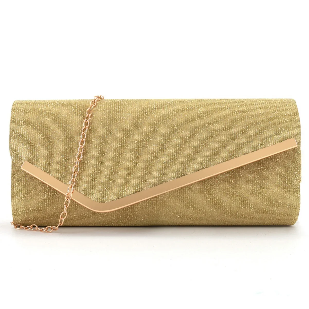 Modische Clutch-Tasche, Neue Vielseitige Kosmetiktasche für Damen-Hochzeiten, Rundbodige Metall-Klapptasche für Abendveranstaltungen – Detail 1