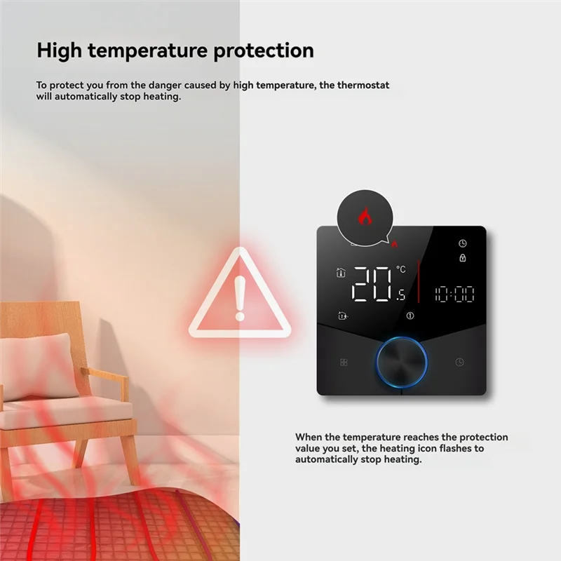 

A01F-термостат для теплого подогрева пола, регулятор температуры, Wi-Fi Tuya GB для электрического термостата с подогревом, энергосберегающий переключатель B