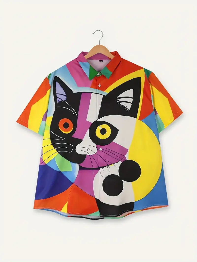 

Летние мужские рубашки с гавайским драконом и животными, большие тропические рубашки с короткими рукавами, повседневная дышащая одежда с цветочным принтом Y2k, Camisas De Hombre