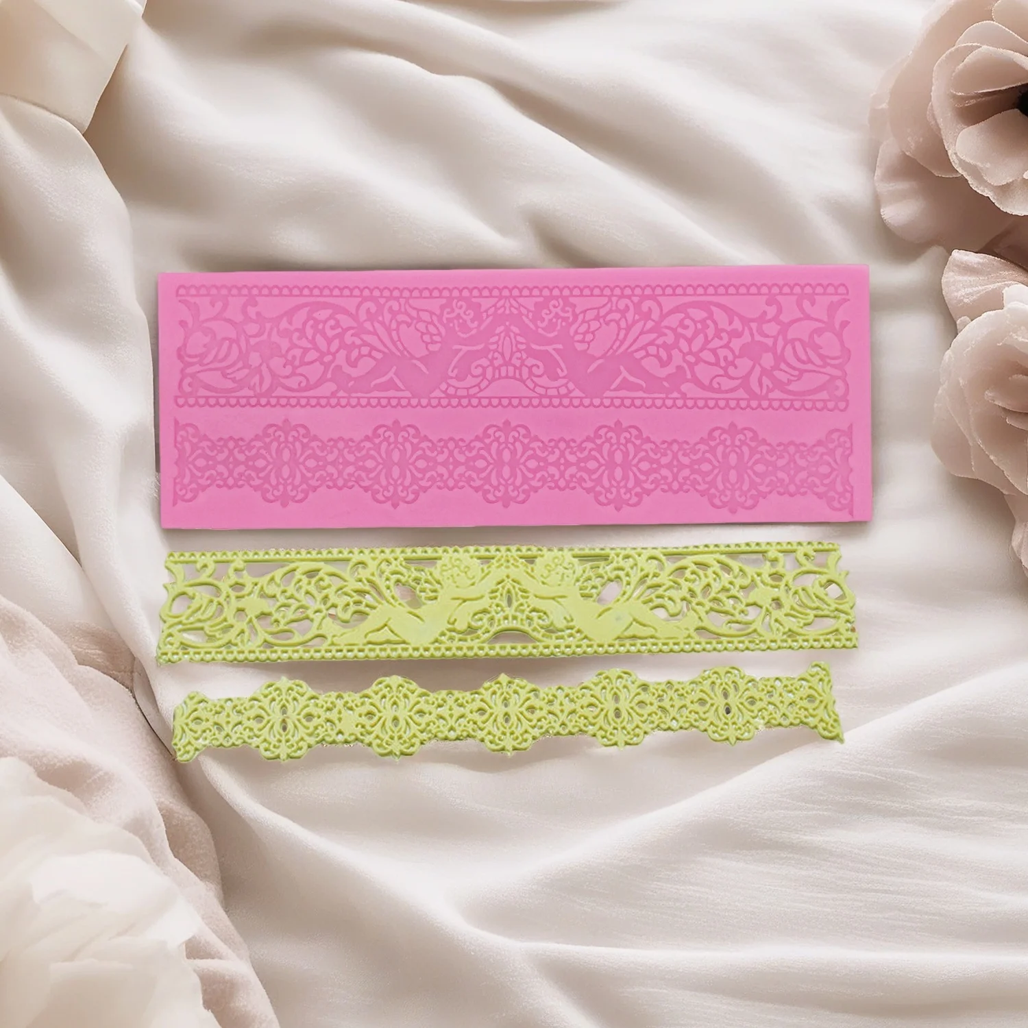 Silicone Mould Lace Pad Leaf Flower Butterfly Cake Decorating Craft Mat Fondant Lace Mold Sugar Paste Pastry Baking Tools