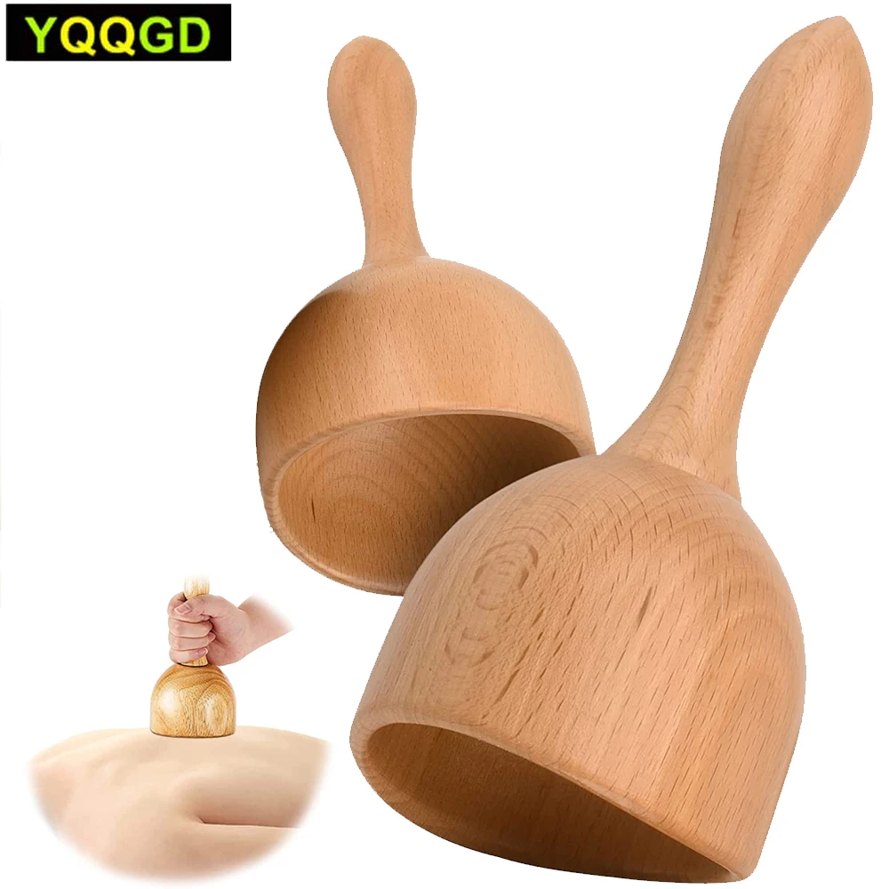 Wooden Handheld Massage Cup,Wooden Swedish Cup, Lymphatic Drainage Massage Tool,for Body Sculpting Anti-Cellulite Gua Sha