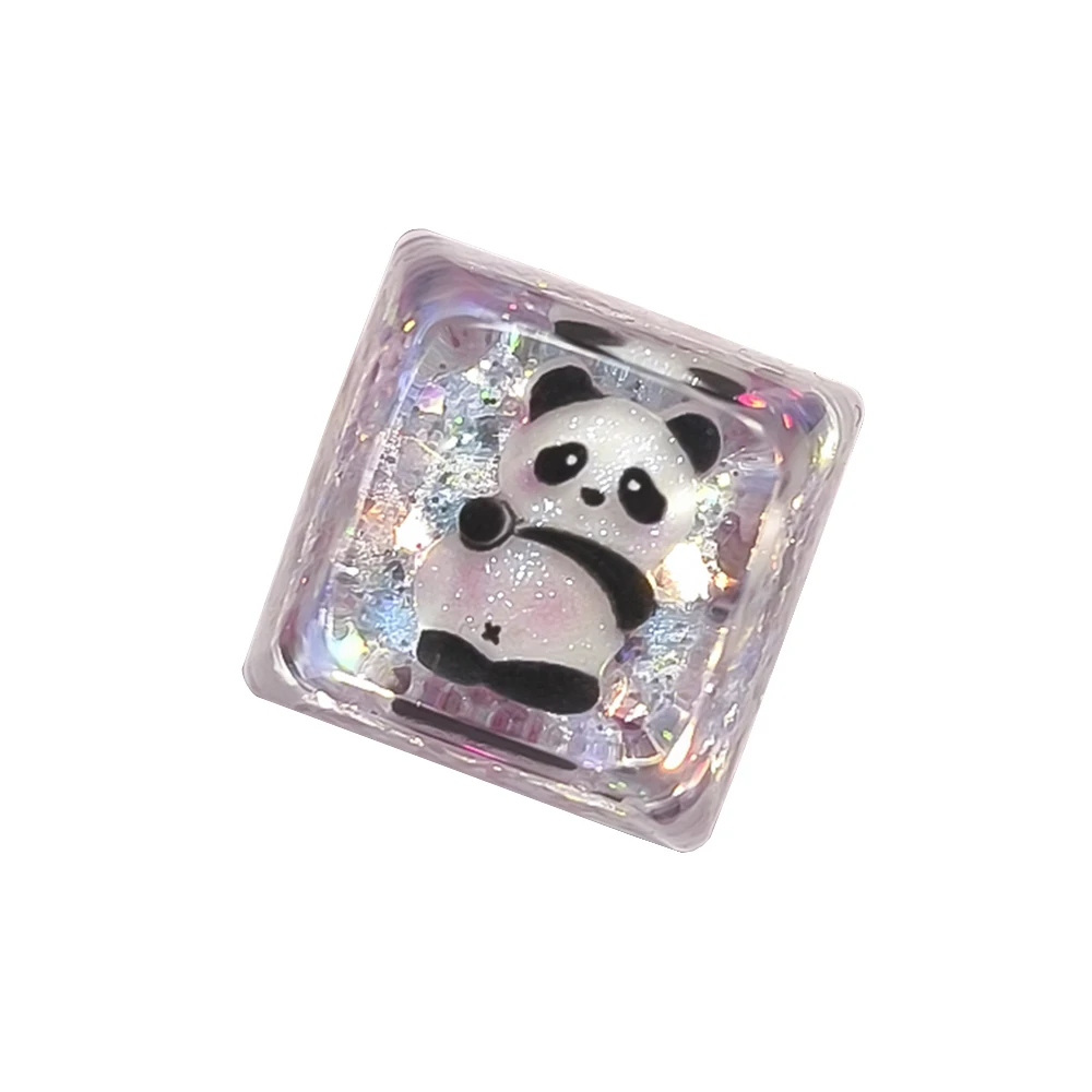 Custom Resin Keycap Backlit OEM ESC Keycaps Cross Switch Evo80 Wooting Mechanical Keyboard Direction Arrow Caps Cute Panda Shape