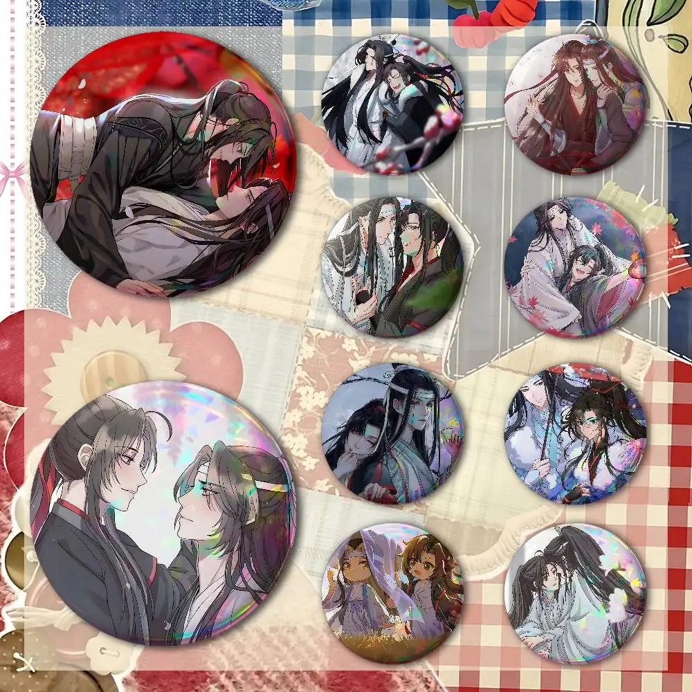 Mo Dao Zu Shi Anime Badges Fashion New Hip Hop Versatile Round Metal Badge Cartoon Pin Gift Wholesale