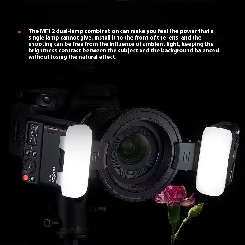 

Godox MF12 MF12-K2 Flash TTL Macro Speedlite Flash 2.4 GHz Wireless Control Speedlight for Sony Canon Nikon Fuji Olympus Pentax
