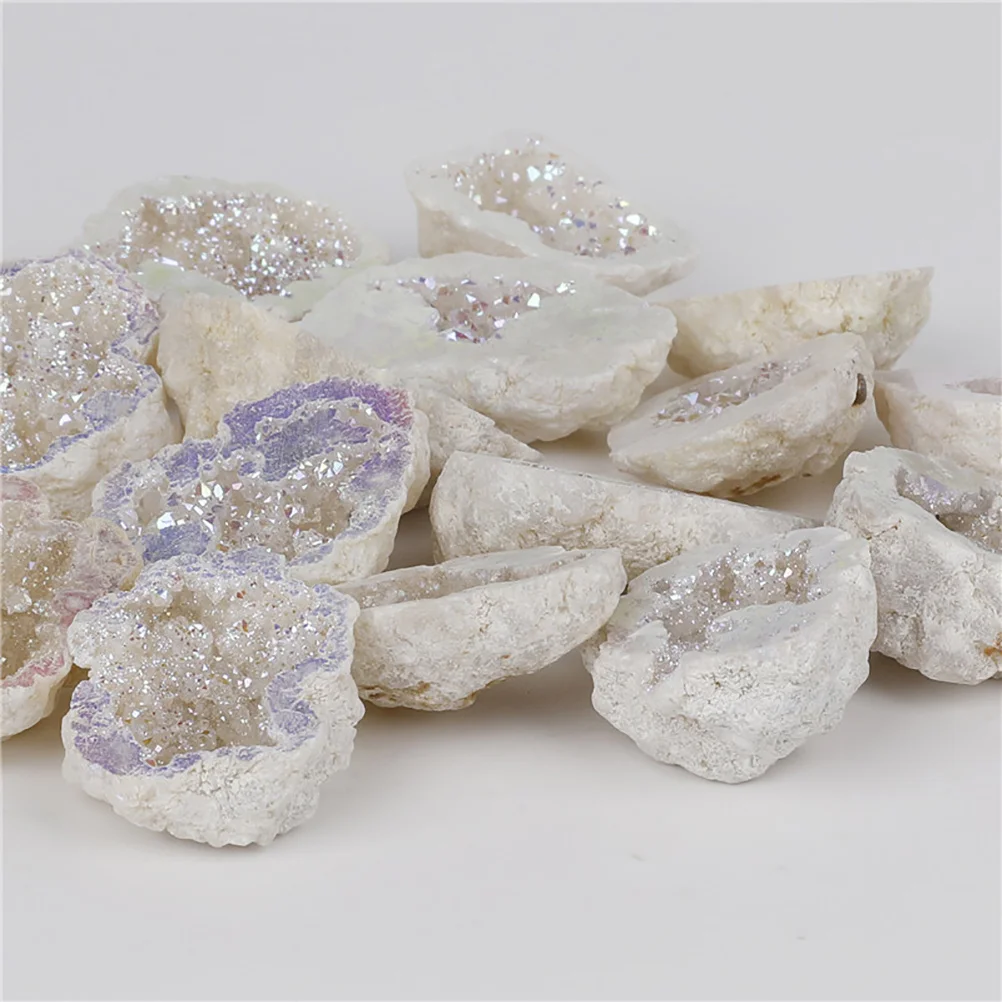 

Crystal Druzy Geode Amethyst Cluster Natural Crystals Desktop Decoration Home Office Wedding Ornament Exquisite Agate Slices