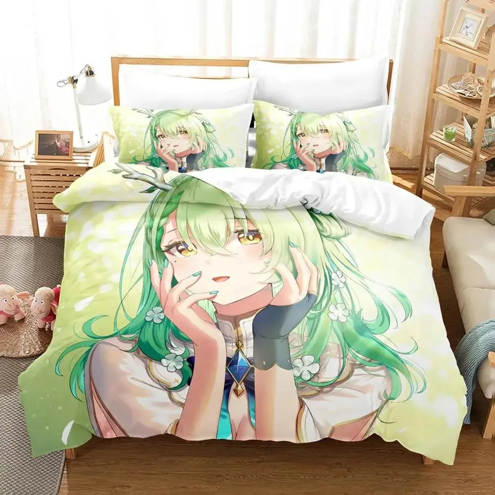 

Anime Ceres Fauna Ch. hololive-EN Bedding Set Duvet Cover Bed Set Quilt Cover Pillowcase Comforter king Queen Size Boys Adult