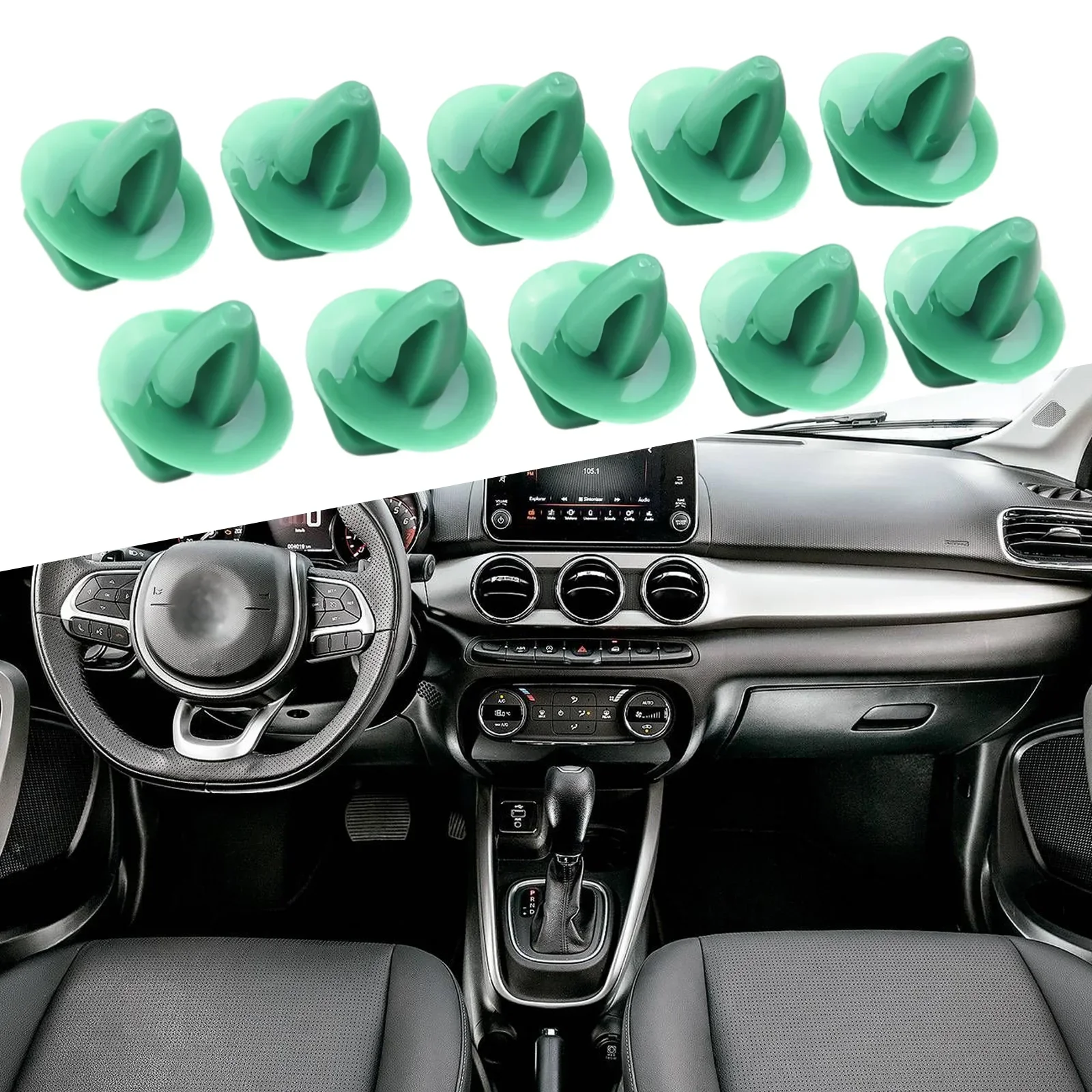 

10Pcs Car Front Wheel Arch Flare And Trim Moulding Clips For Jeep-Renegade 2015-2017 71748293 Nylon Clips Accessories