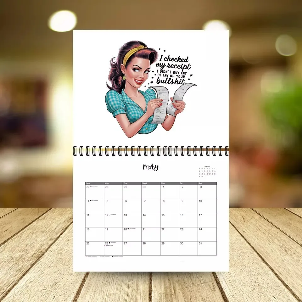 2025 Housewife Walls Calendar Funny Wall Art Humor Gift Prank Calendar A Creative Gift For Friends Workmates Family