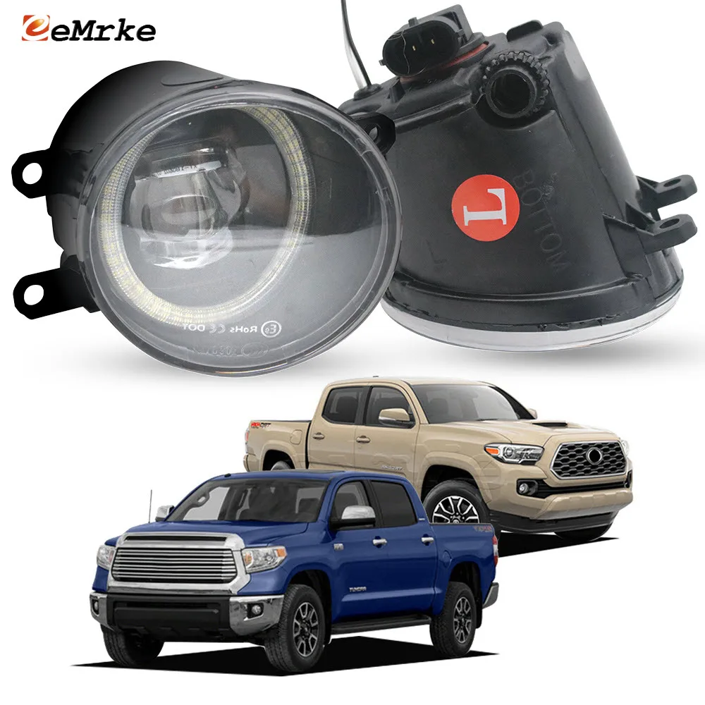 

Upgrade LED Fog Light Angel Eye for Toyota Tundra XK50 2014-2020 Tacoma N300 2016-2022 DRL Ring Width Indicator Day Lights