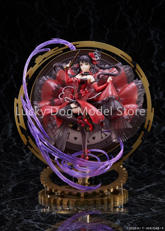 eStream Original:Date A Bullet Kurumi Tokisaki - Pigeon Blood Ruby Dress Ver - 1/7 PVC Action Figure Anime Model Toys Doll Gift