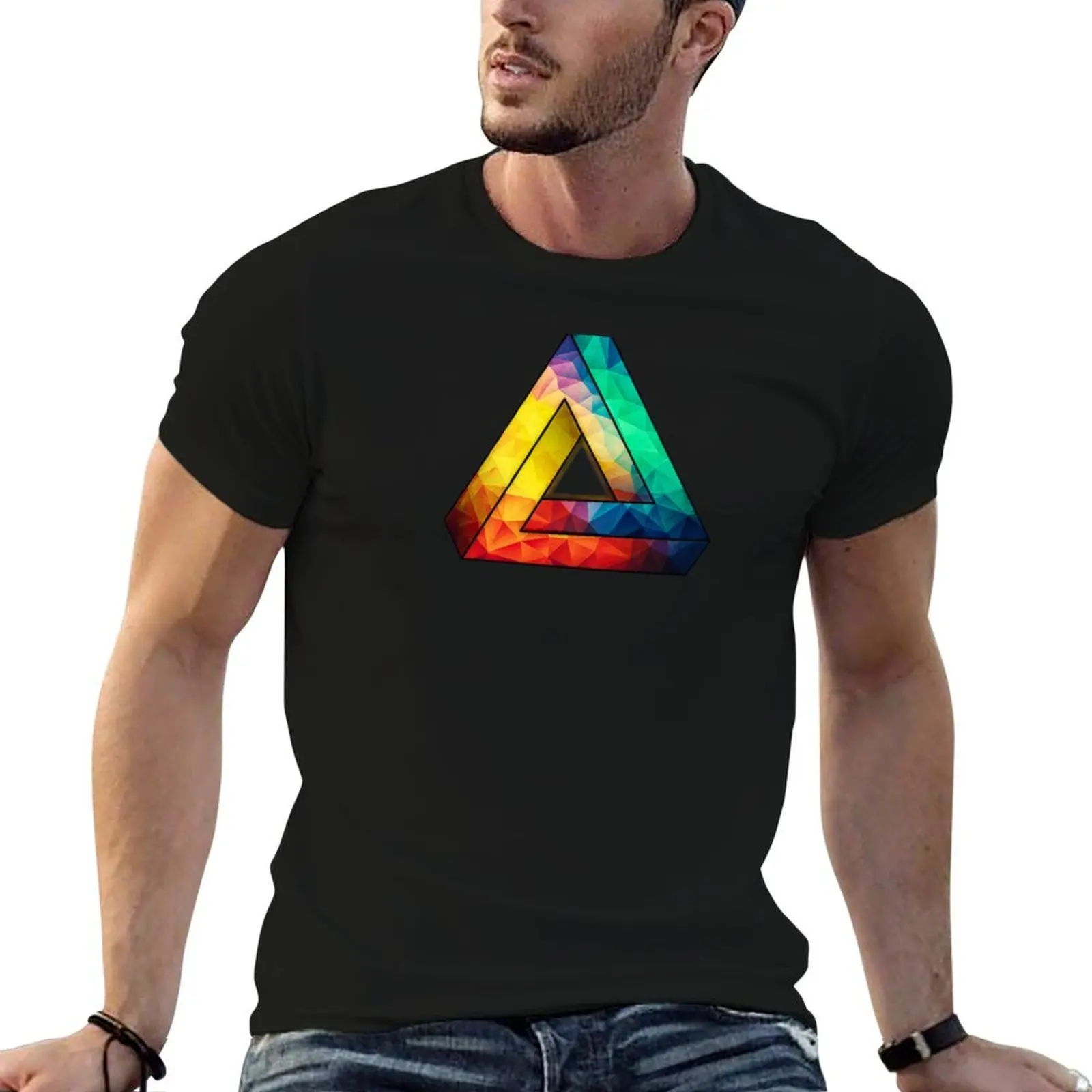 

Abstract Multi Color Cubizm Painting T-Shirt t shirt man luxury t shirt for man anime tshirt T-shirt