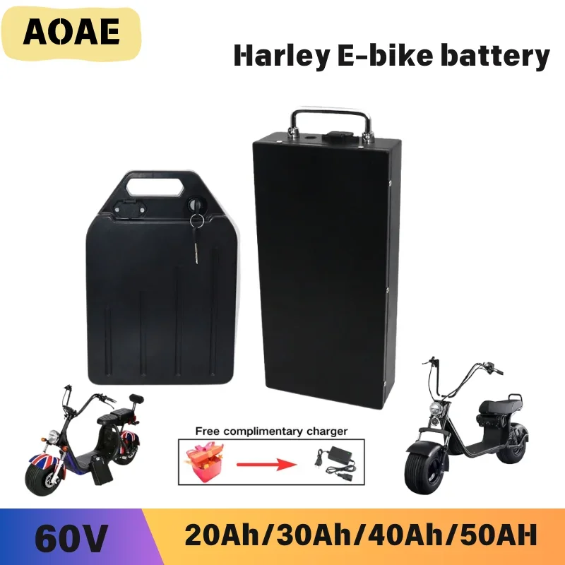 

Harley60V 20Ah/30Ah/40Ah/50Ah электрический мотоцикл водонепроницаемый 18650 литиевая батарея подходит для аккумулятора электрического скутера CityCoco