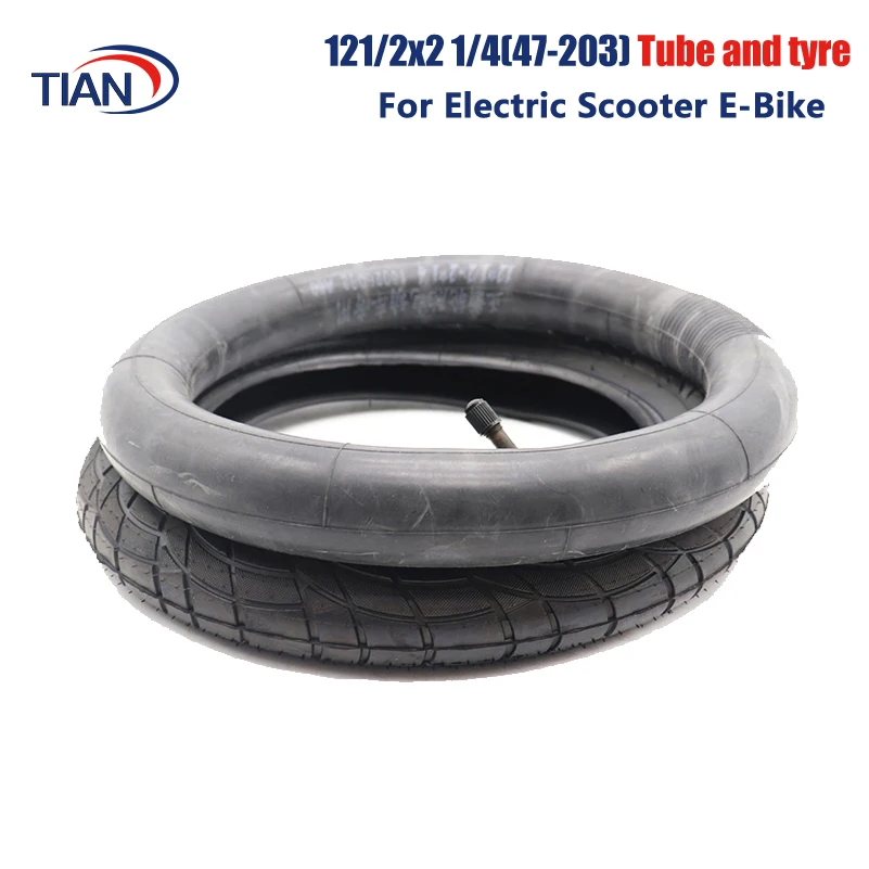 Tire 12 1/2 X 2 1/4 47-203 Fits Electric Scooters and E-Bike Baby Carrier, Folding Bicycle 12 Inch Tyre Inner Tube