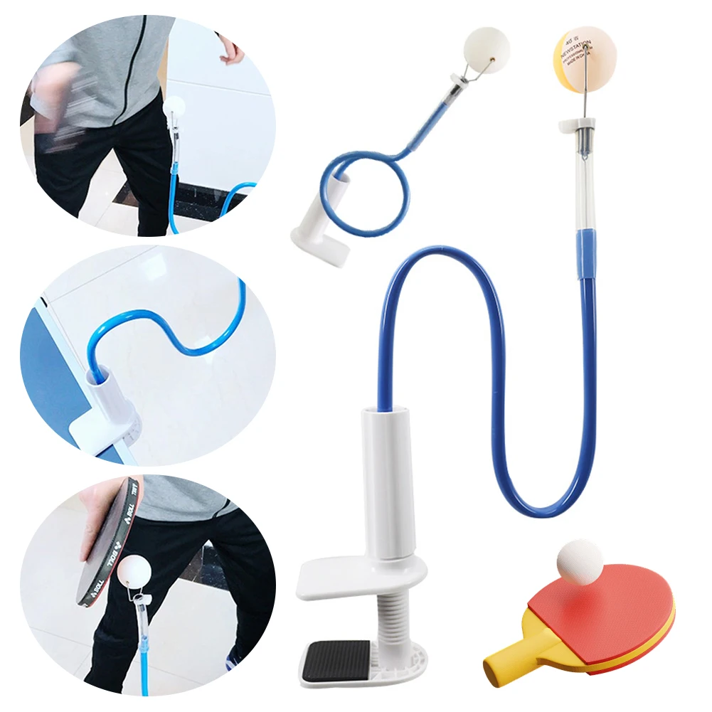 

Table Tennis Ball Trainer Fixed Table Tennis Training Device Rapid Rebound Ping Pong Robot Trainer with Table Clamp for Exercise