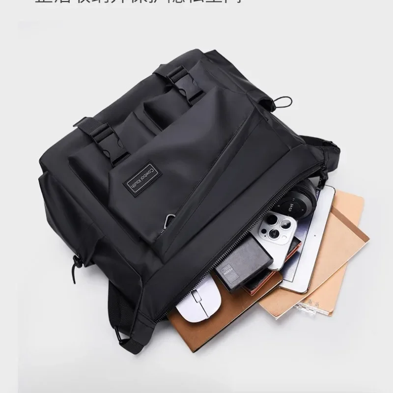 حقيبة كتف مفردة رياضية عملية ذات سعة كبيرة للرجال، حقيبة كروس نسائية، حقيبة ظهر للمشي لمسافات طويلة، حقيبة حبال #4