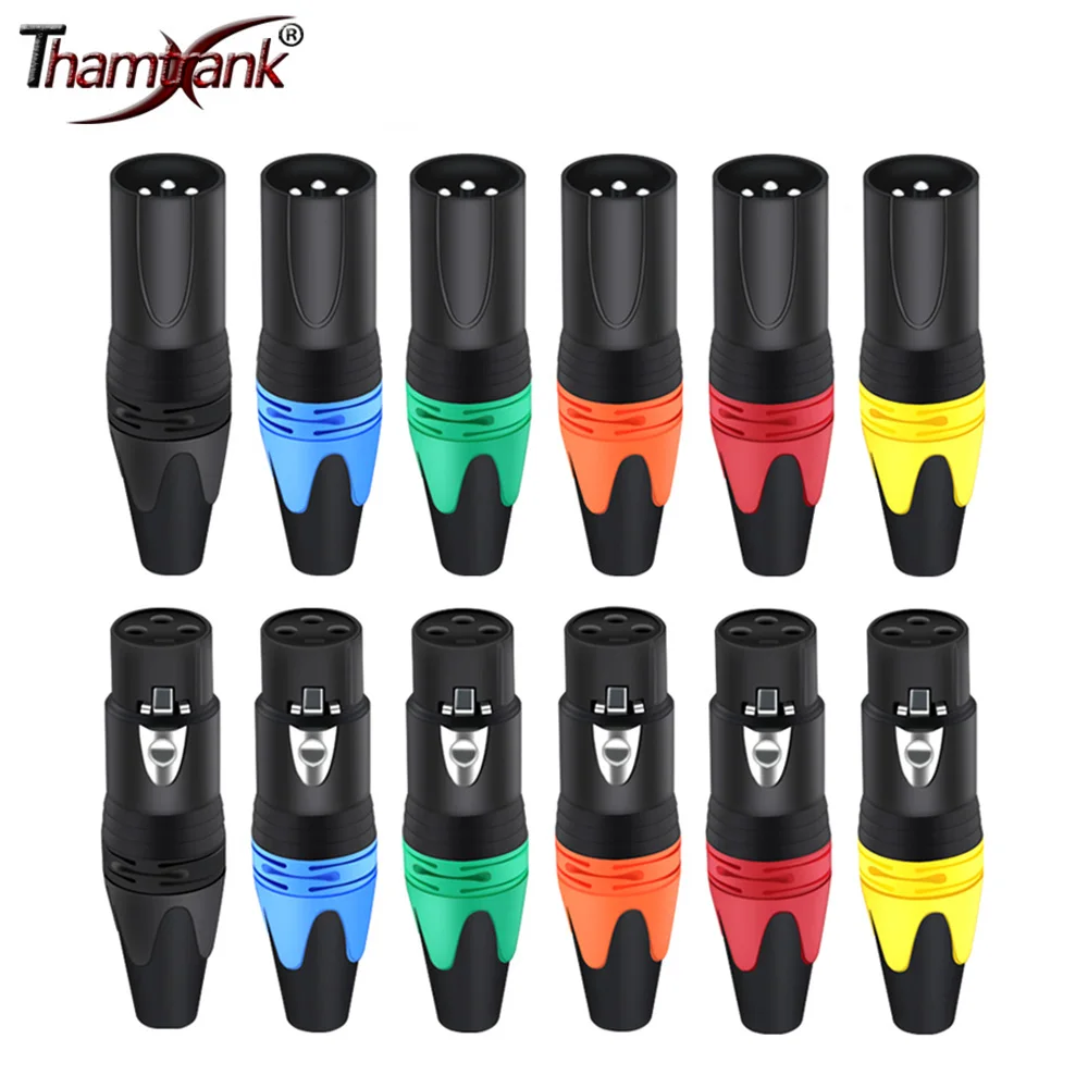 

10pcs/lot 3Pins XLR Female Jack Socket Microphone Connector MIC Adapter XLR Cable Termininal Audio Wire Connectors 7 Colors