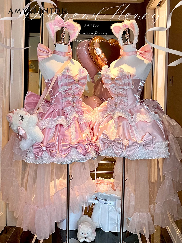 Милые вечерние платья принцессы, элегантный темпераментный топ с бантом и высокой талией, плиссированное бальное платье, платье на день рождения для женщин