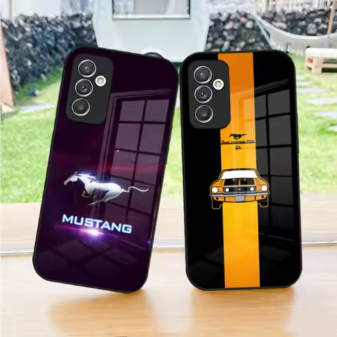Sport Car Brand Mustang Phone Case For S23 Samsung S24 S25 Ultra S22 S20 Fe S21 Plus A54 A34 A24 A53 A16 A14 Glass Cover