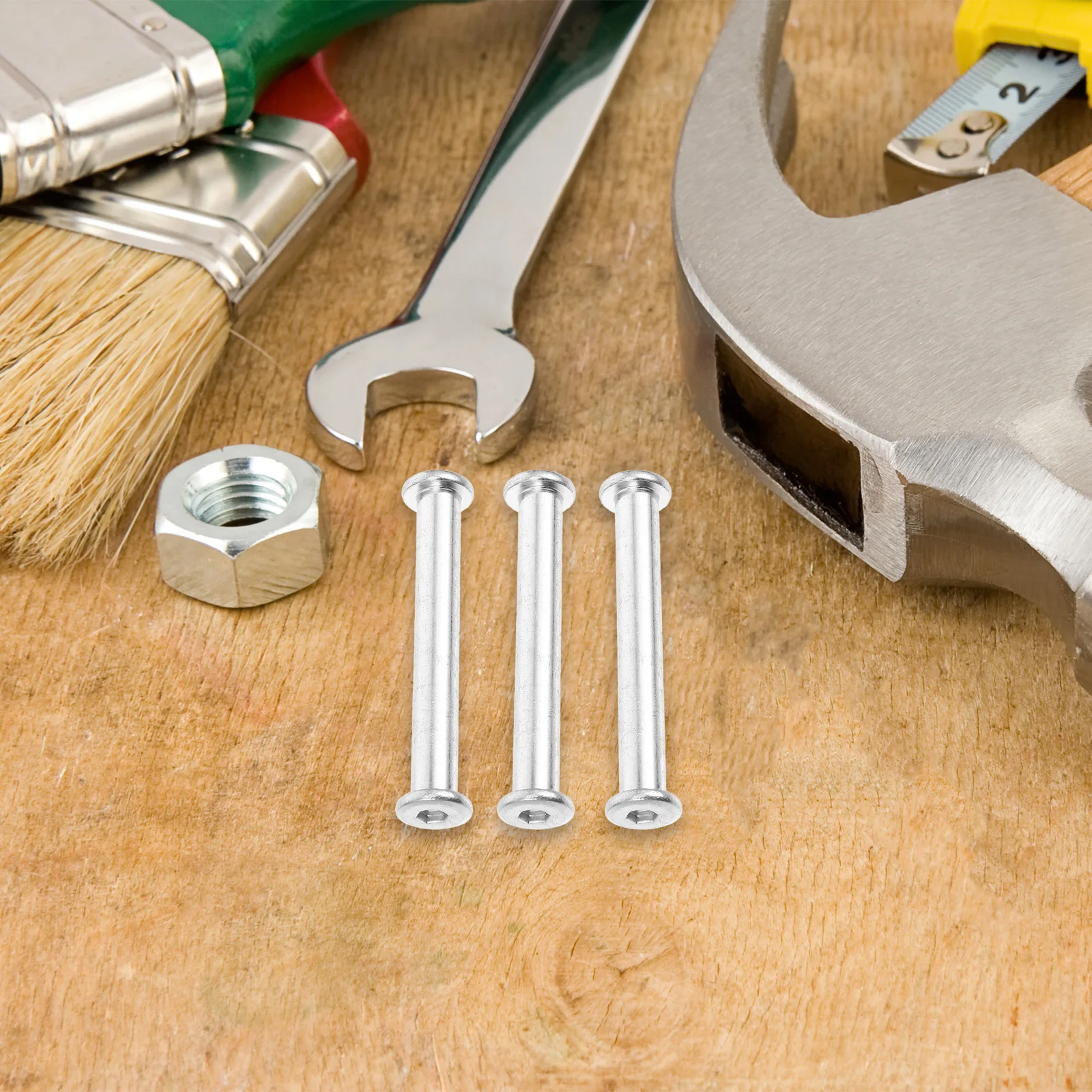 

4 Pcs Fixing Screws Cantilever Umbrella Bolt down Base Electric Car Parasol Silver