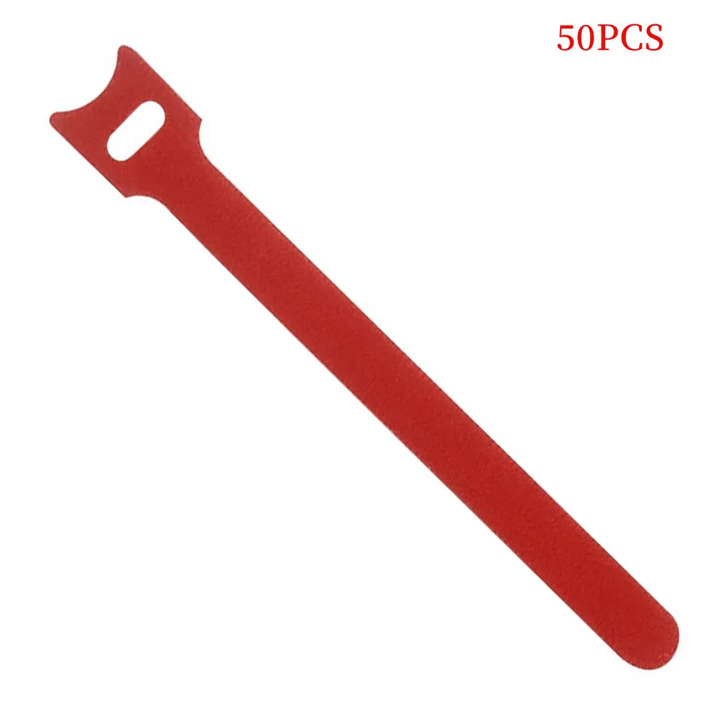 50 Stück / 100 Stück Wiederverwendbare Kabelbinder Farbige Kunststoff-Kabelbinder Nylon-Schlaufenbinder Reißverschluss-Kabelbinder T-förmige Kabelbinder
