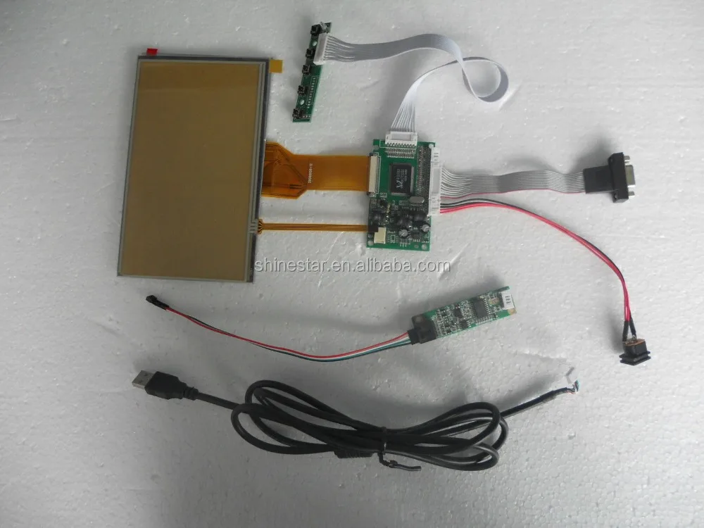 7 Inch SKD Open Frame Touch Screen LCD VGA Monitor DIY for Raspberry Pi +driver