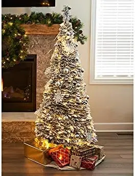 

Pop-Up 6Ft. White Flocked Christmas Tree