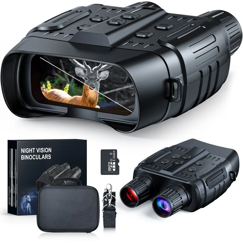 

Night Vision Binoculars 4X Digital Zoom 7 Levels Infrared Perfect Surveillance Goggles 2.3" Screen Darkness 300 Meters