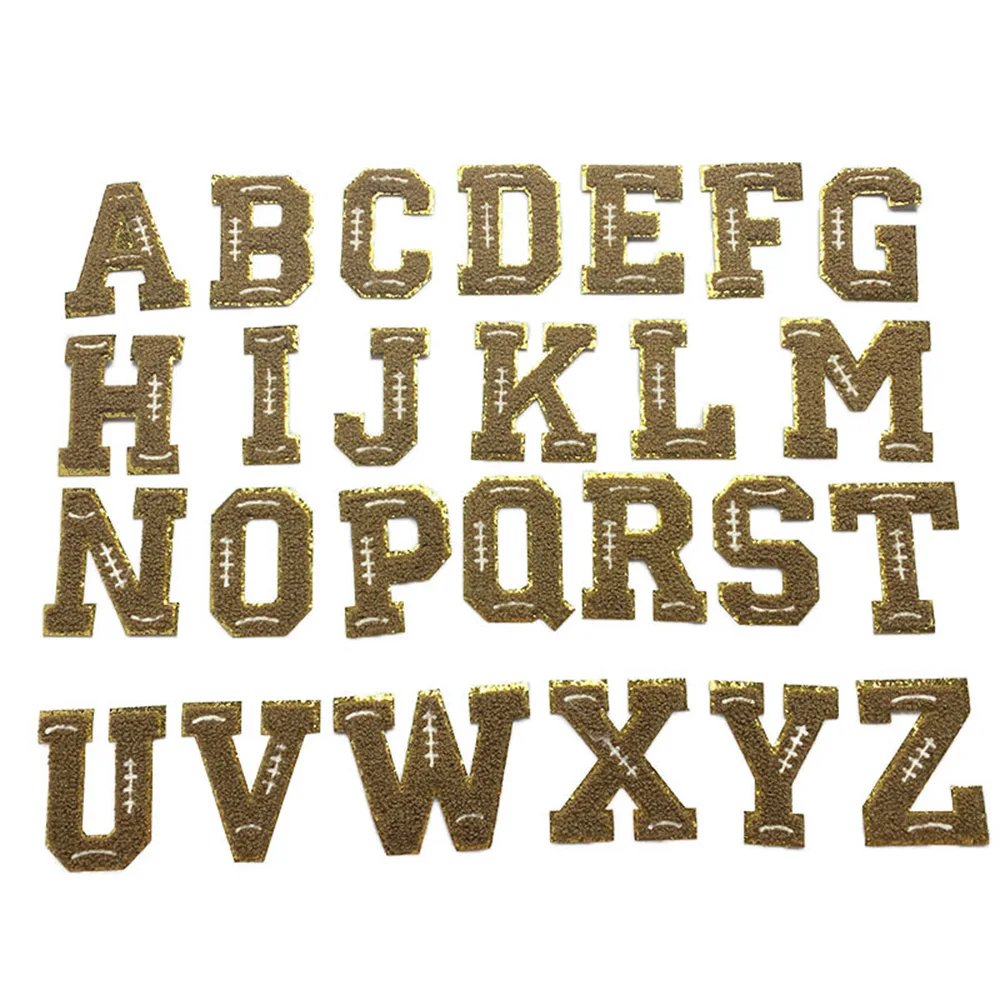 A-Z American Football English Alphabet Cloth Stickers DIY Handmade Sewing Clothes Hats Backpacks Patches Decoration Accessories