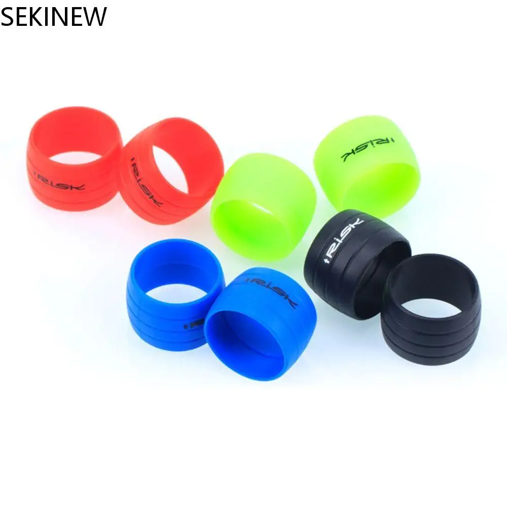 1Pair Handlebar Tape Plug Fixed Ring Non-Sleeve Anti-skip Bicycle Handlebar Tape Fixed Elasticity Road Bike Fixing Belt