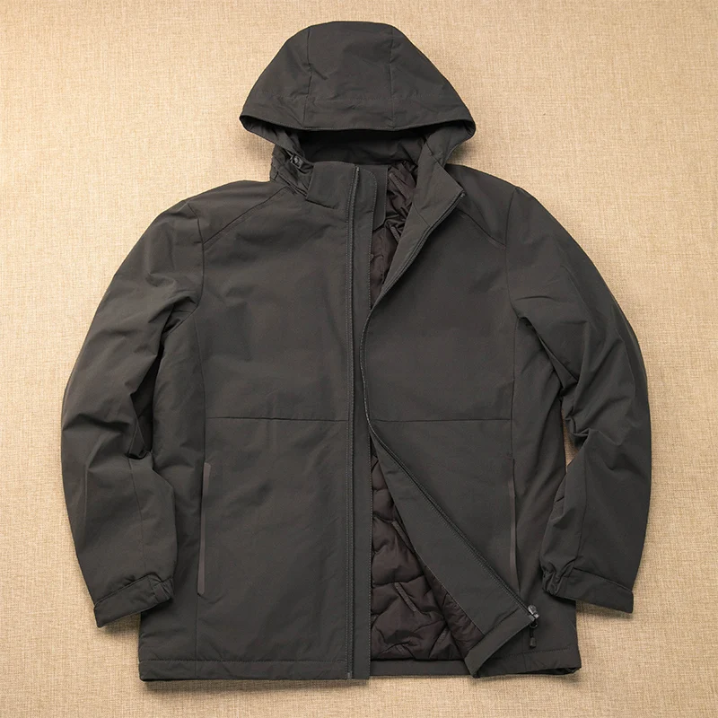 

able Casual Men's Cotton Jaet with Hood Warmth Insulation Cold Resistance Workwear Cotton Coat Trendy Men's Faion