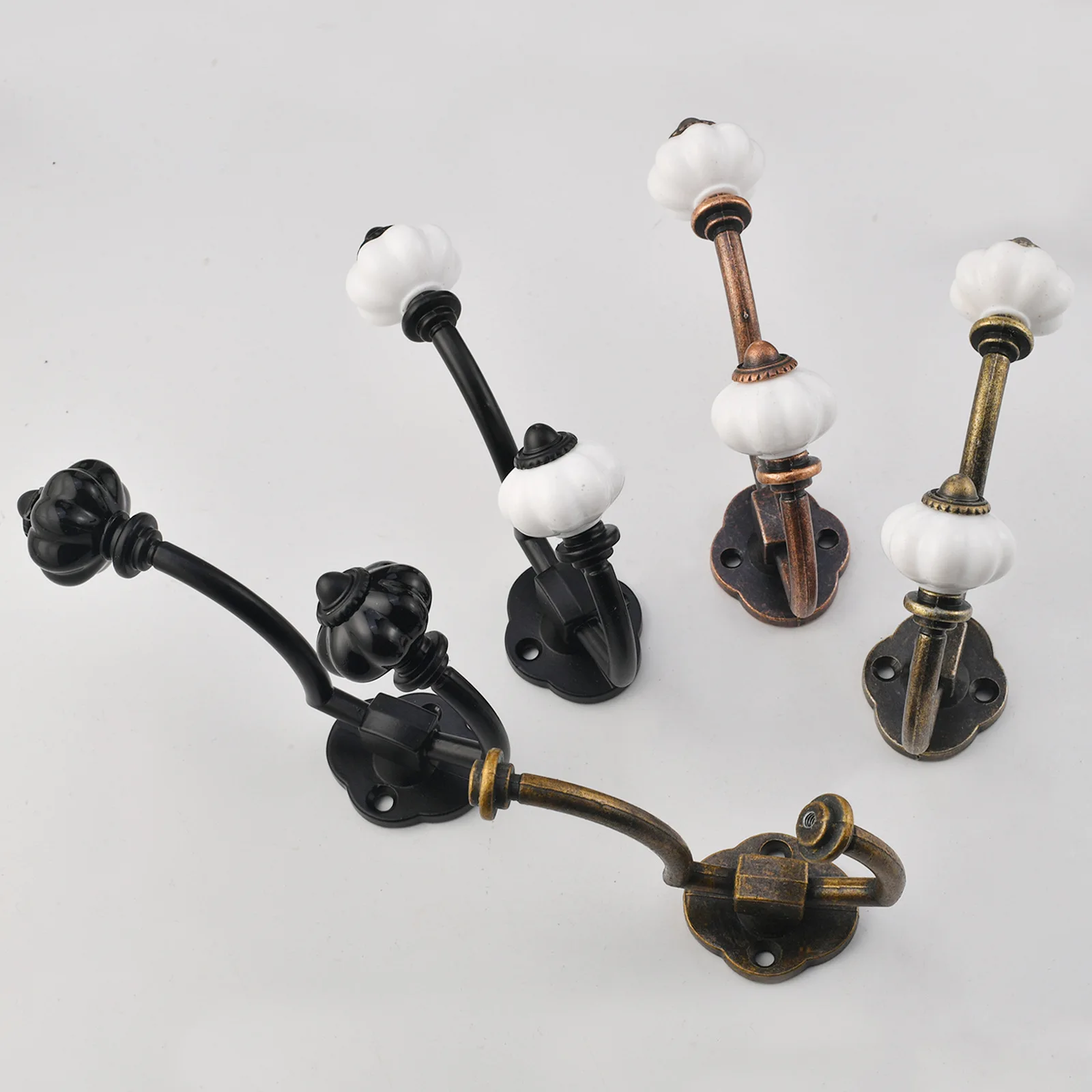 European Alloy Bronze Wall Coat Hook Rack Bedroom Row