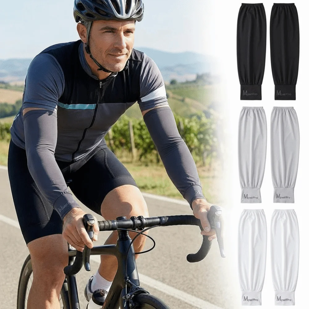 Cooling Ice Silk Cooling Arm Sleeves Breathable UV Protection Long Arm Glove Large Size Non-slip Arm Cover Summer Outdoor